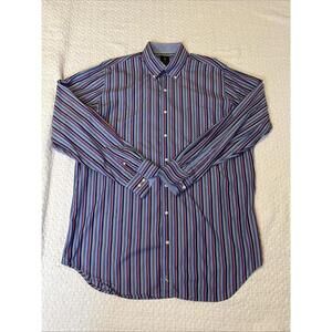 Taylorbird Men's 3XLT Striped Dress Shirt Size L, 100% Cotton, Casual, Work